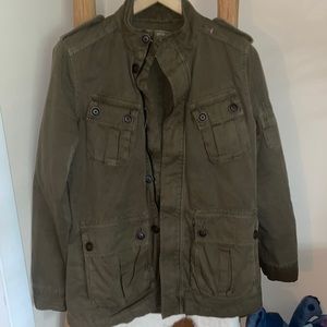 Lucky Brand Army Green Cargo Military Jacket
